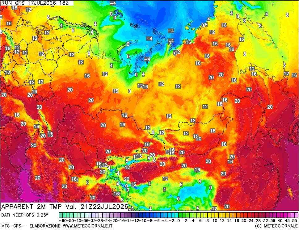 mappa Temp percepita