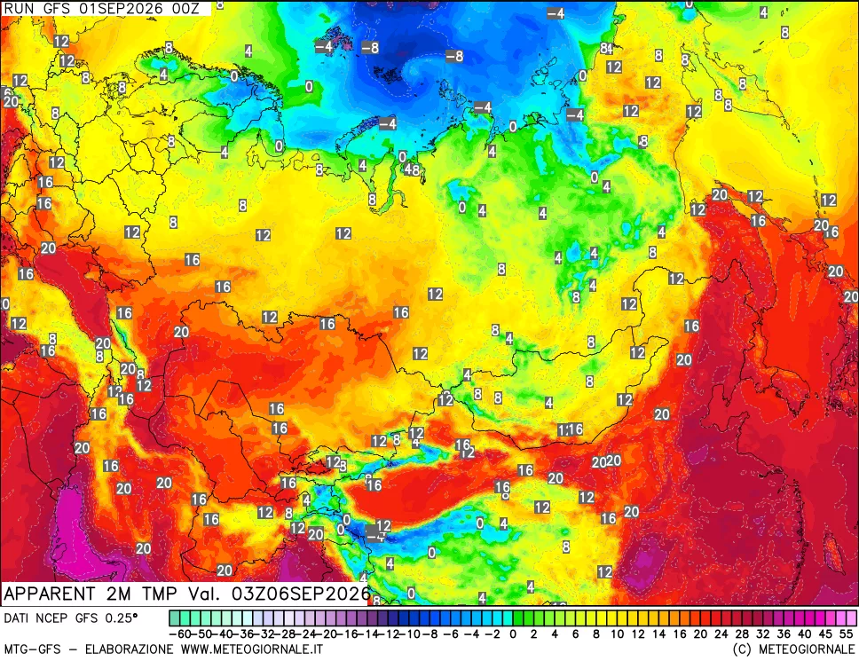 mappa Temp percepita