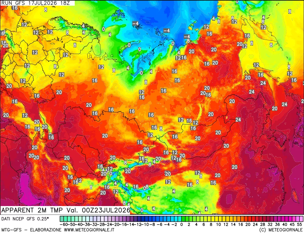 mappa Temp percepita