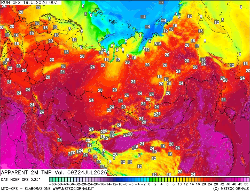 mappa Temp percepita