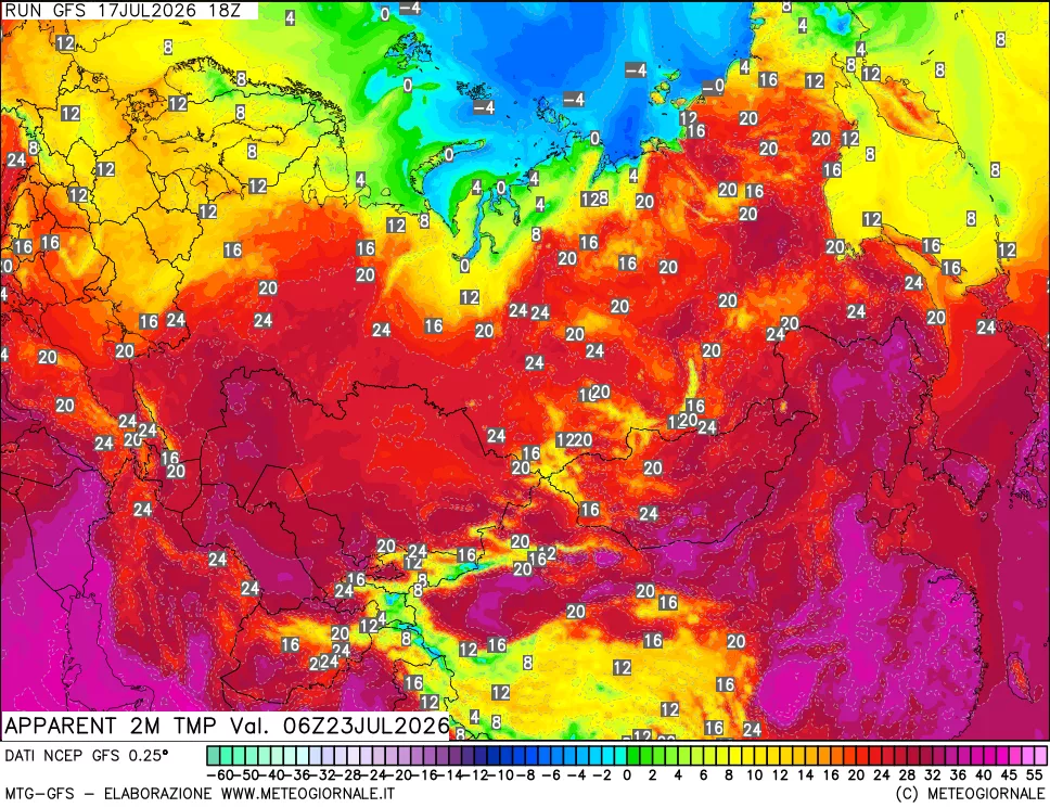 mappa Temp percepita