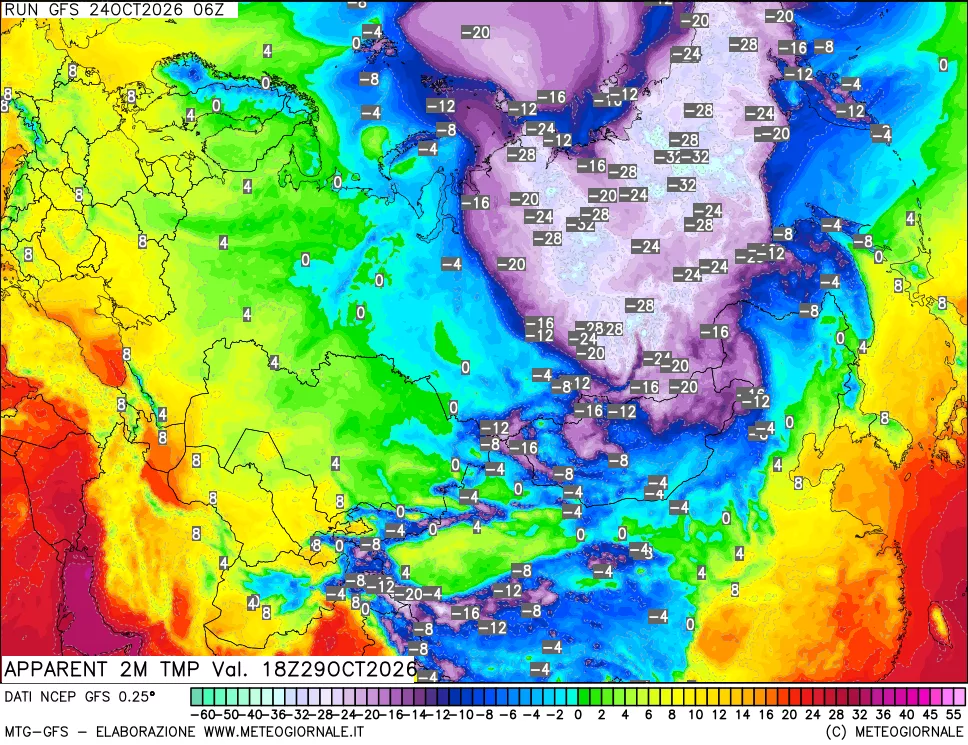 mappa Temp percepita