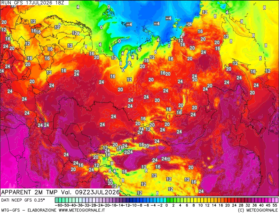 mappa Temp percepita