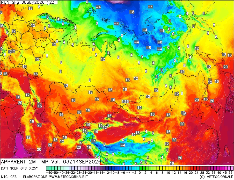 mappa Temp percepita