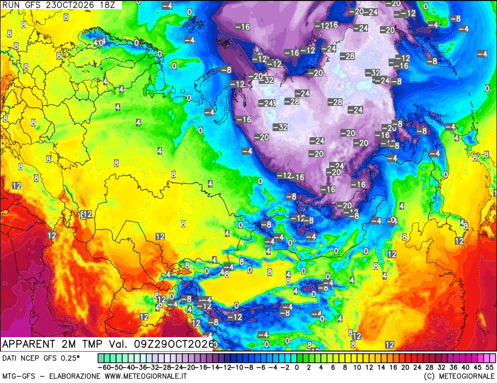 mappa Temp percepita