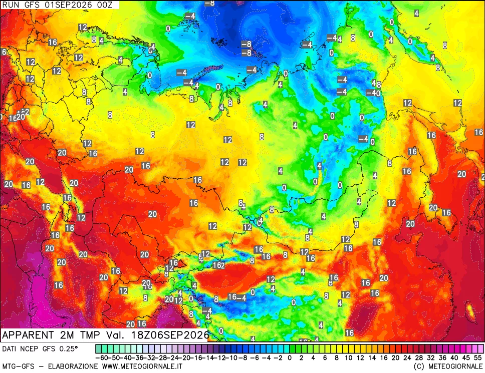 mappa Temp percepita