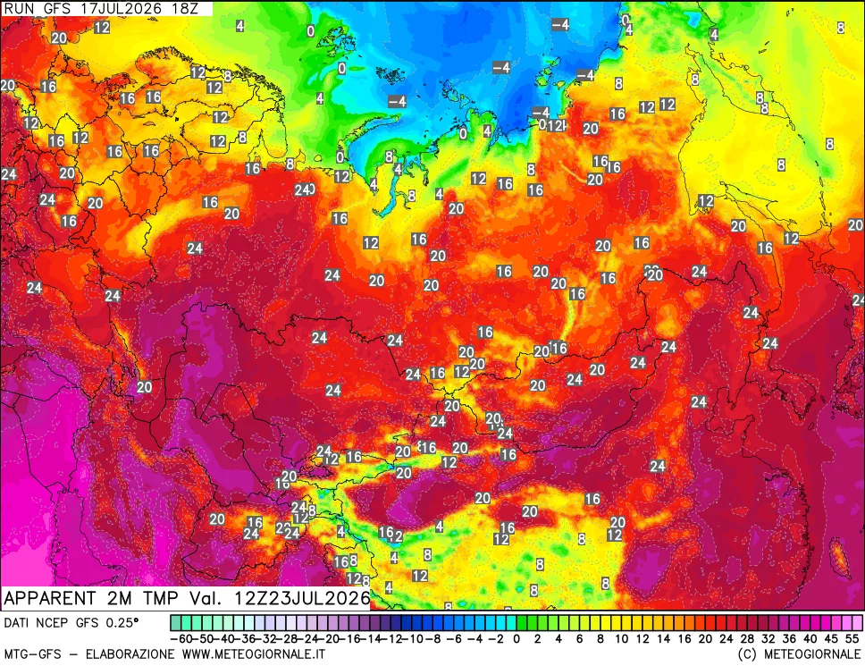 mappa Temp percepita