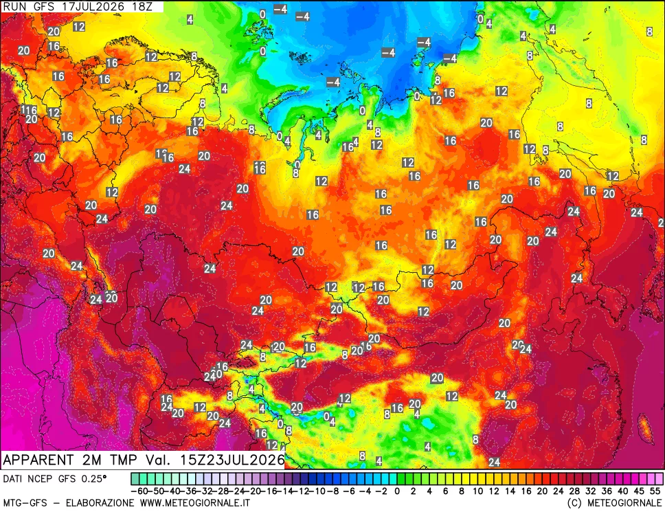 mappa Temp percepita