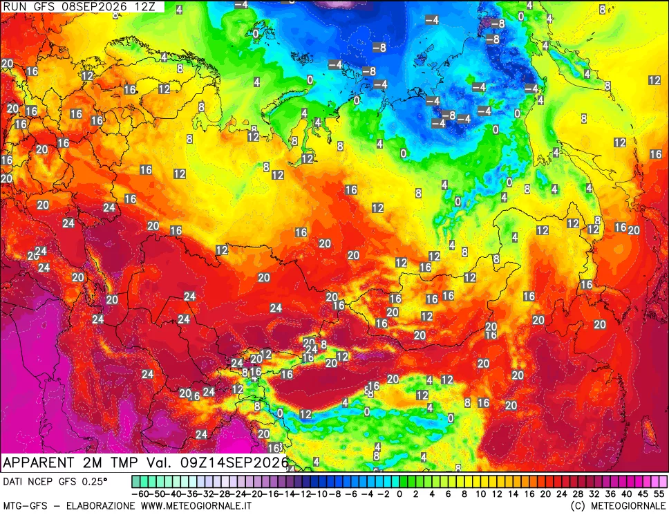 mappa Temp percepita