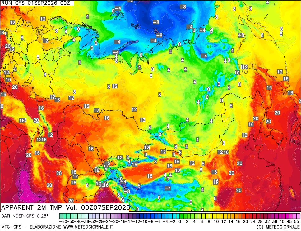 mappa Temp percepita
