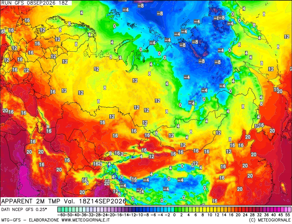 mappa Temp percepita
