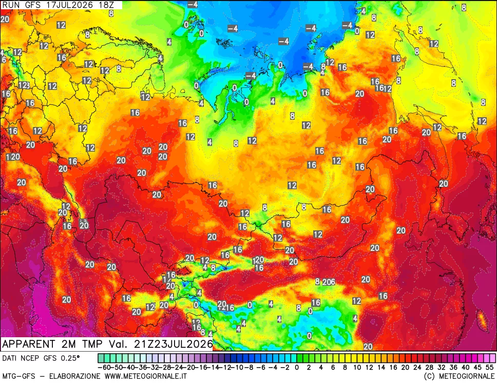 mappa Temp percepita