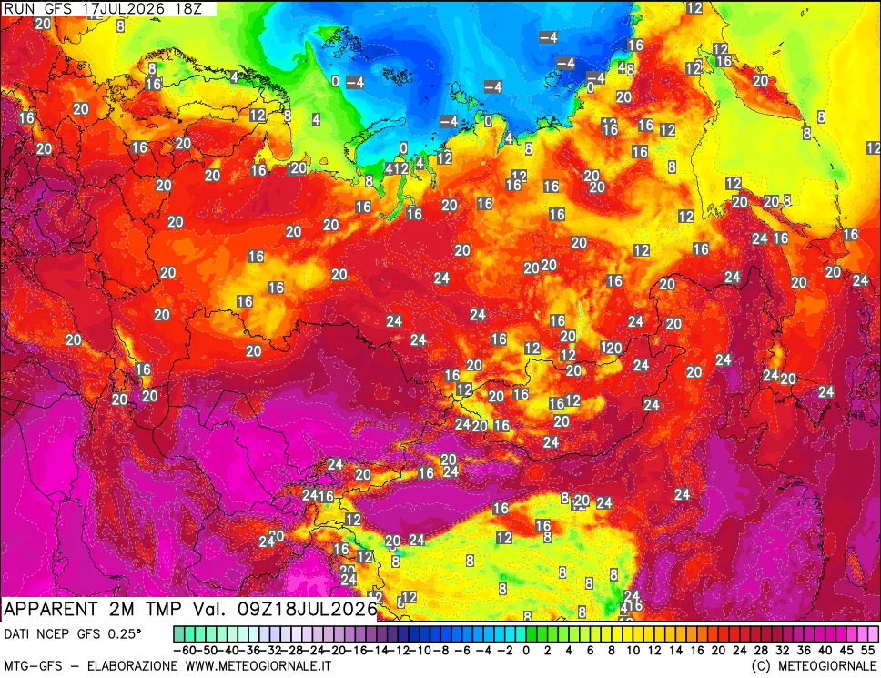 mappa Temp percepita
