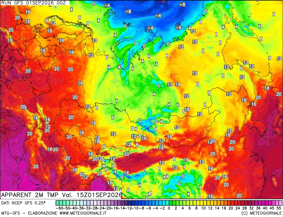 mappa Temp percepita