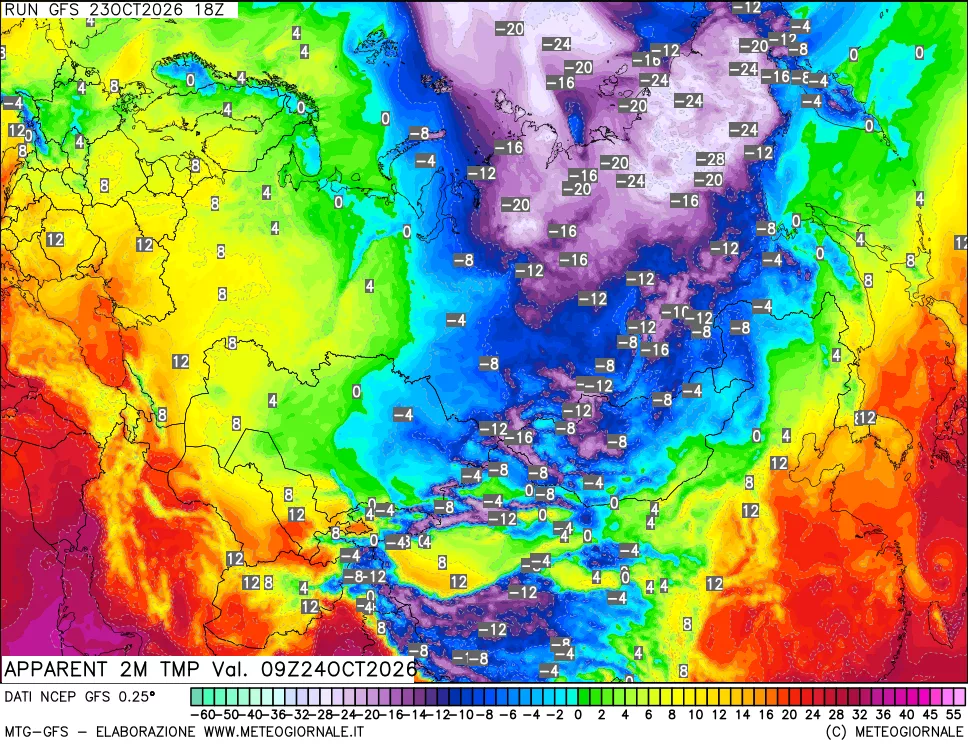 mappa Temp percepita