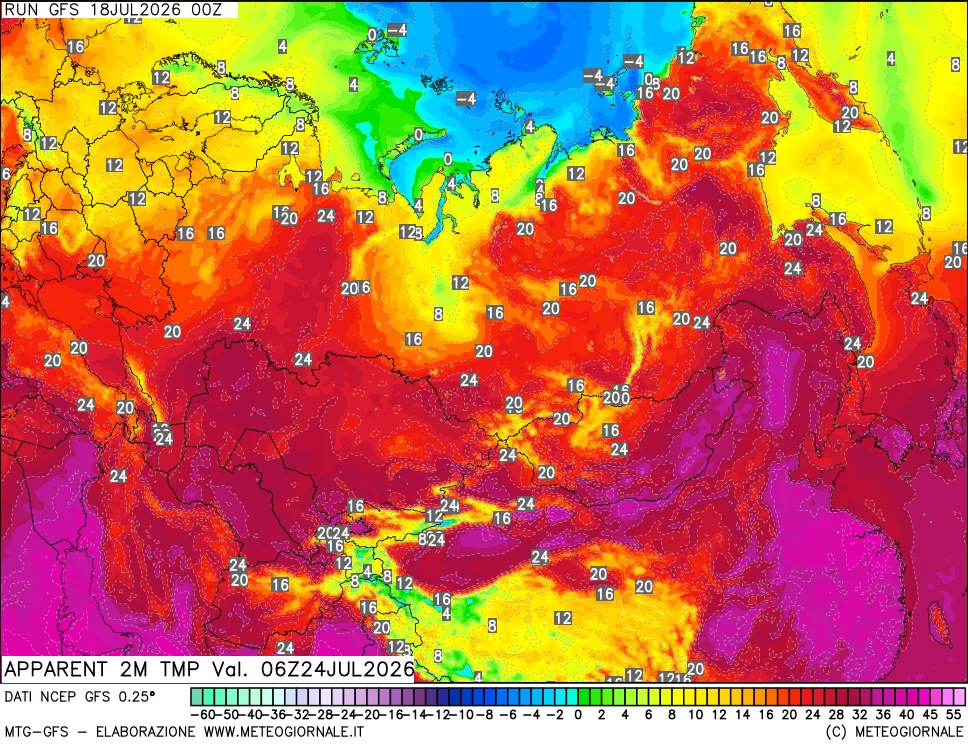 mappa Temp percepita