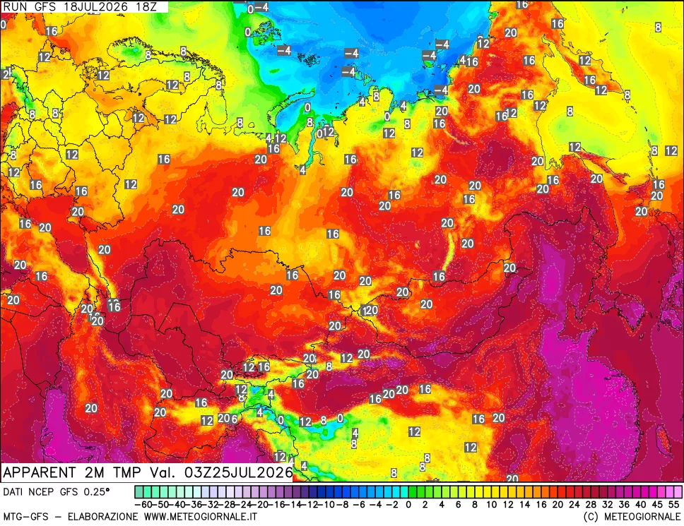 mappa Temp percepita