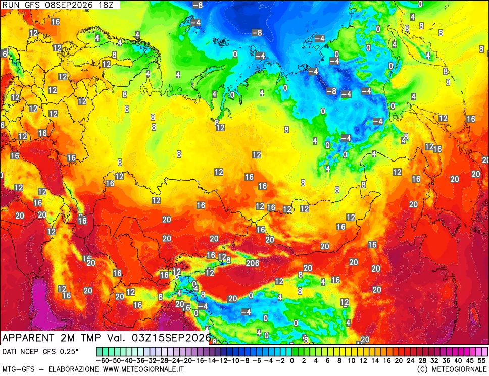mappa Temp percepita