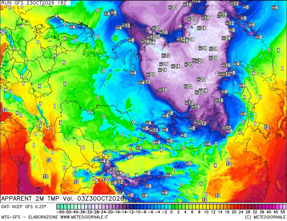 mappa Temp percepita