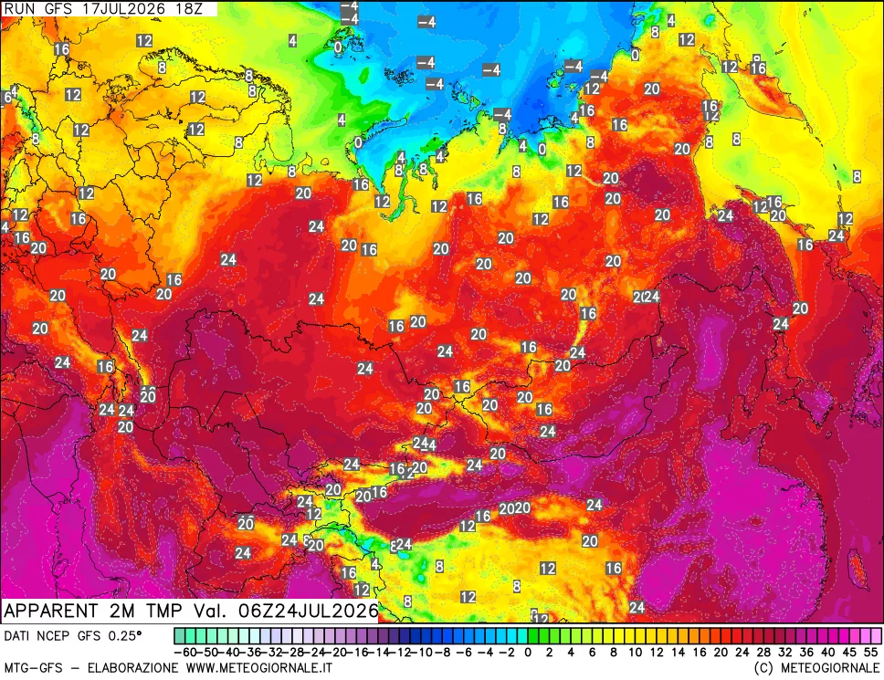 mappa Temp percepita