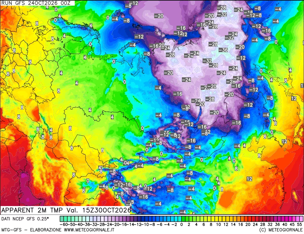 mappa Temp percepita