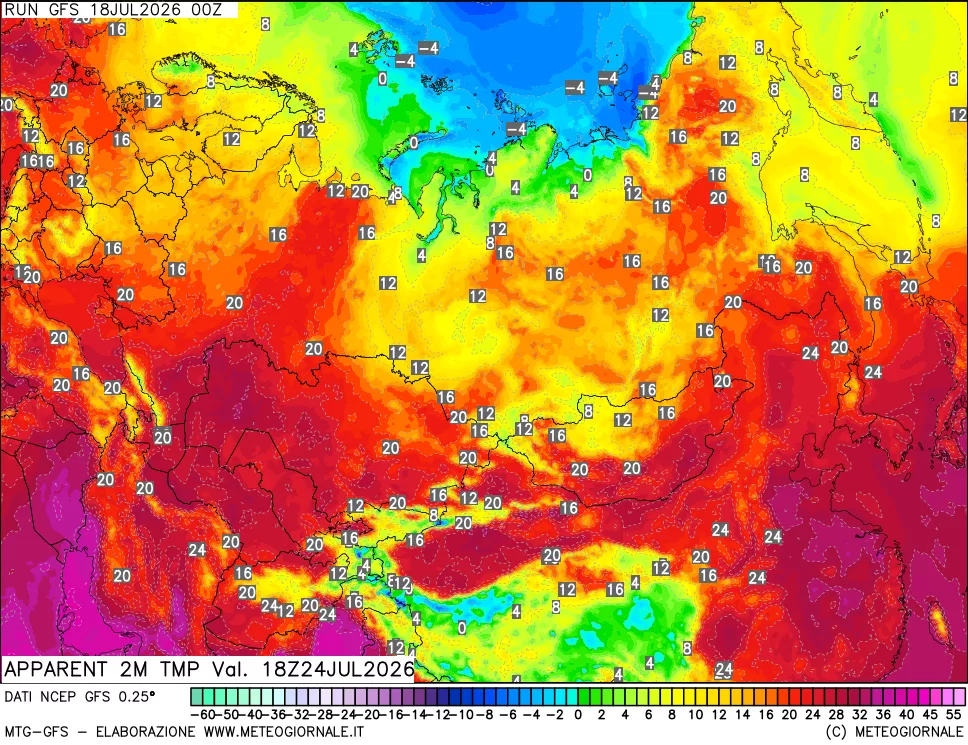 mappa Temp percepita