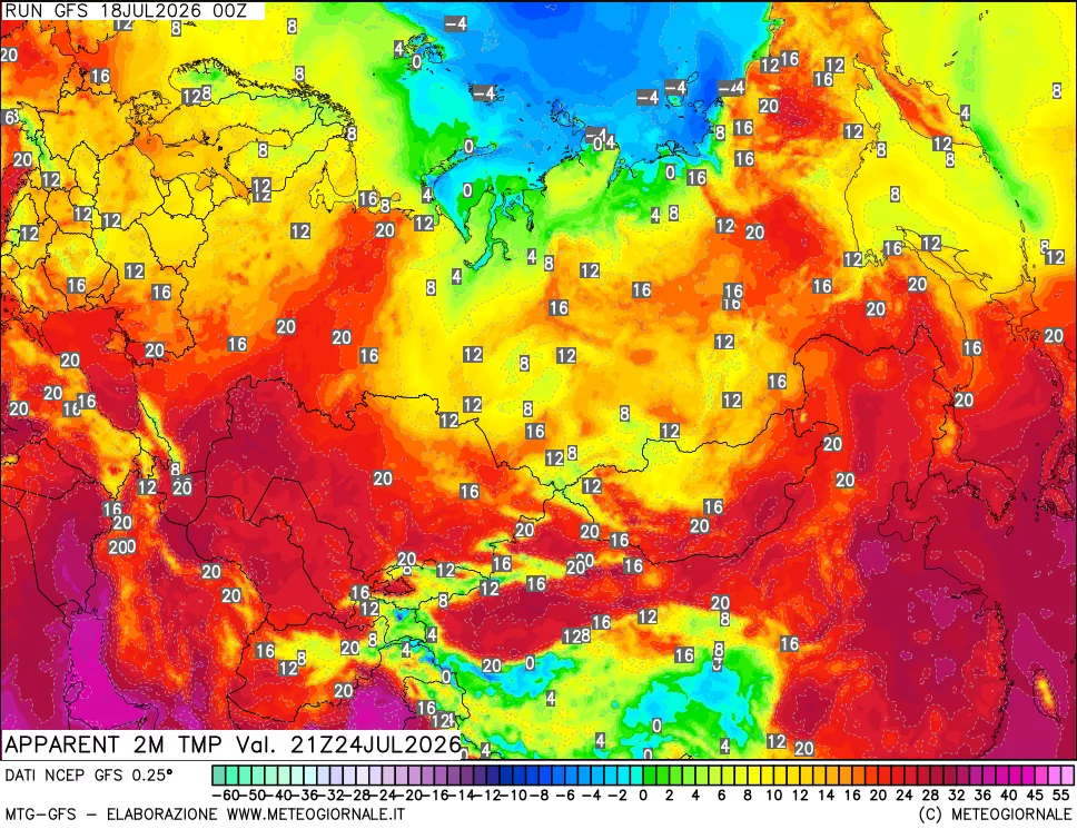 mappa Temp percepita
