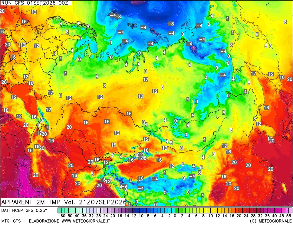 mappa Temp percepita