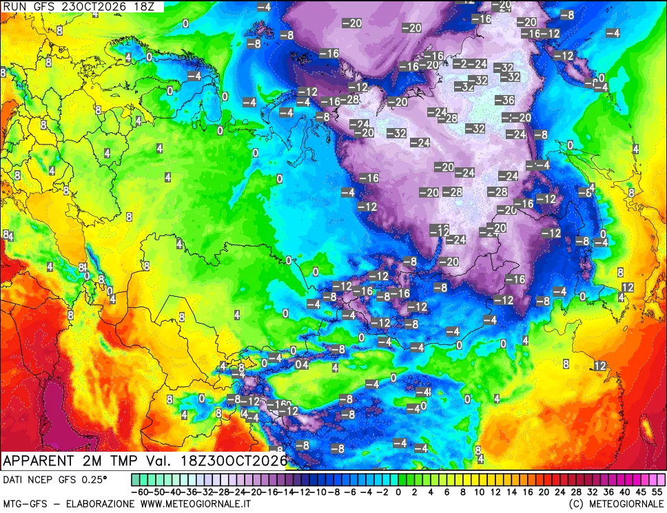 mappa Temp percepita