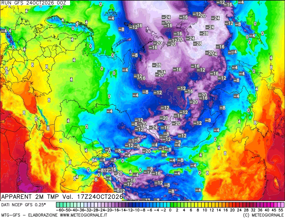mappa Temp percepita