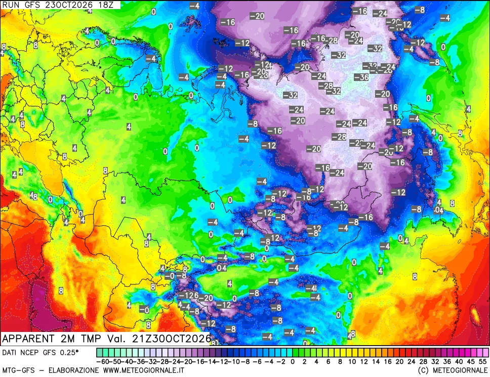 mappa Temp percepita