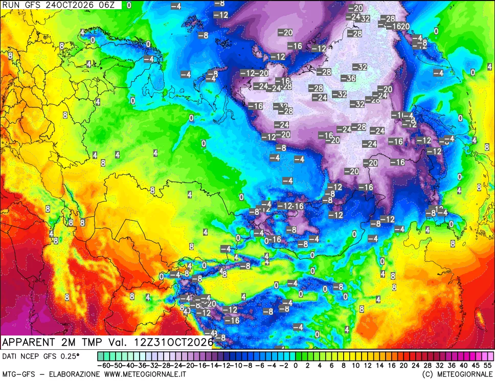 mappa Temp percepita