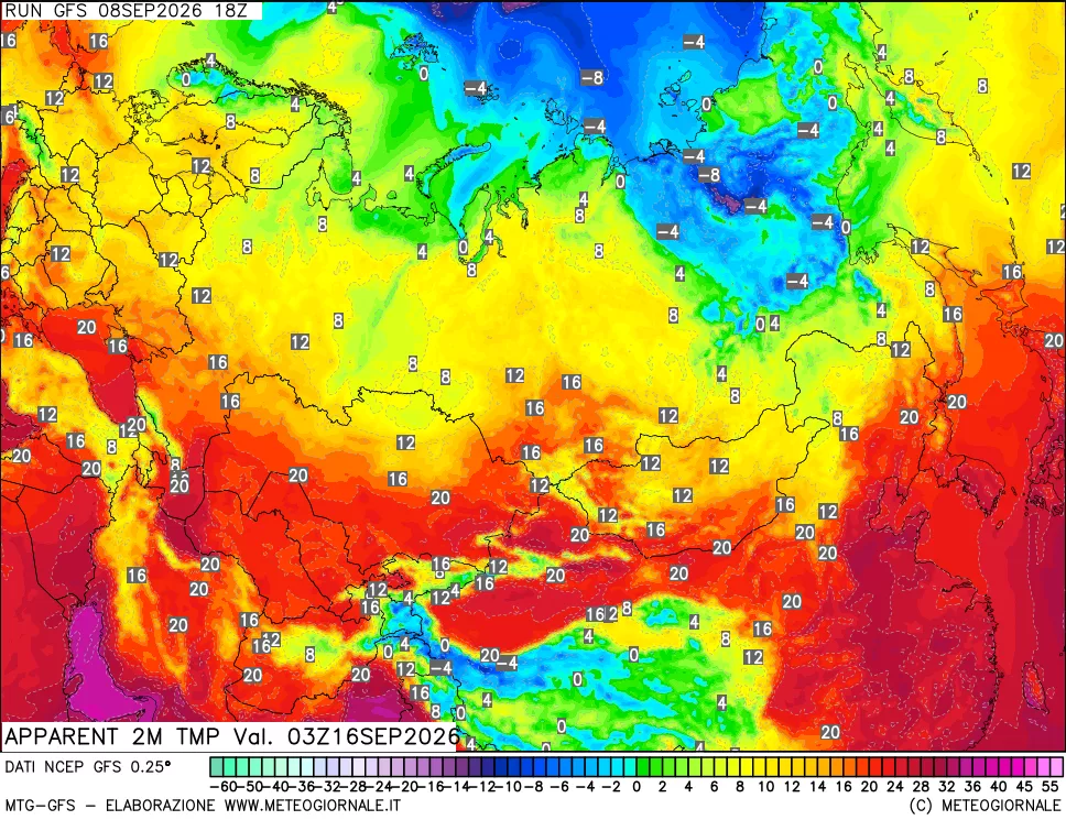 mappa Temp percepita