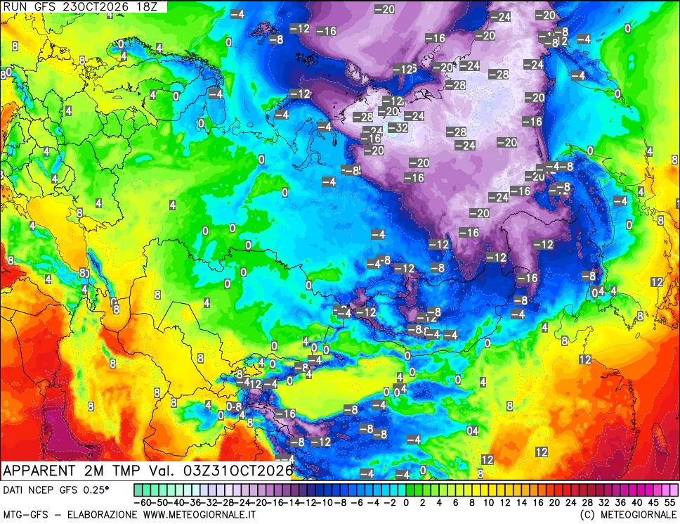 mappa Temp percepita