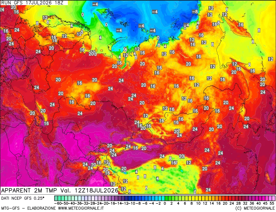 mappa Temp percepita