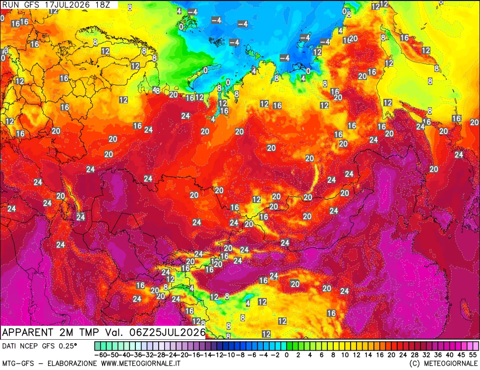 mappa Temp percepita
