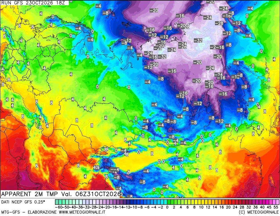 mappa Temp percepita