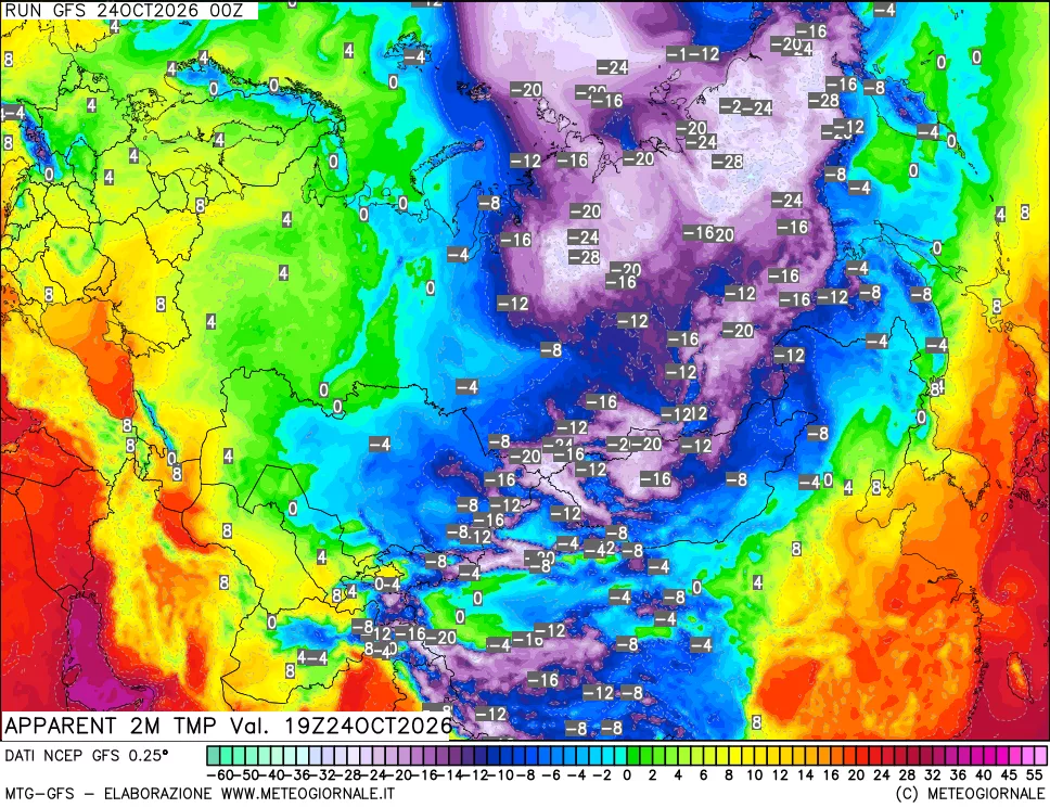 mappa Temp percepita