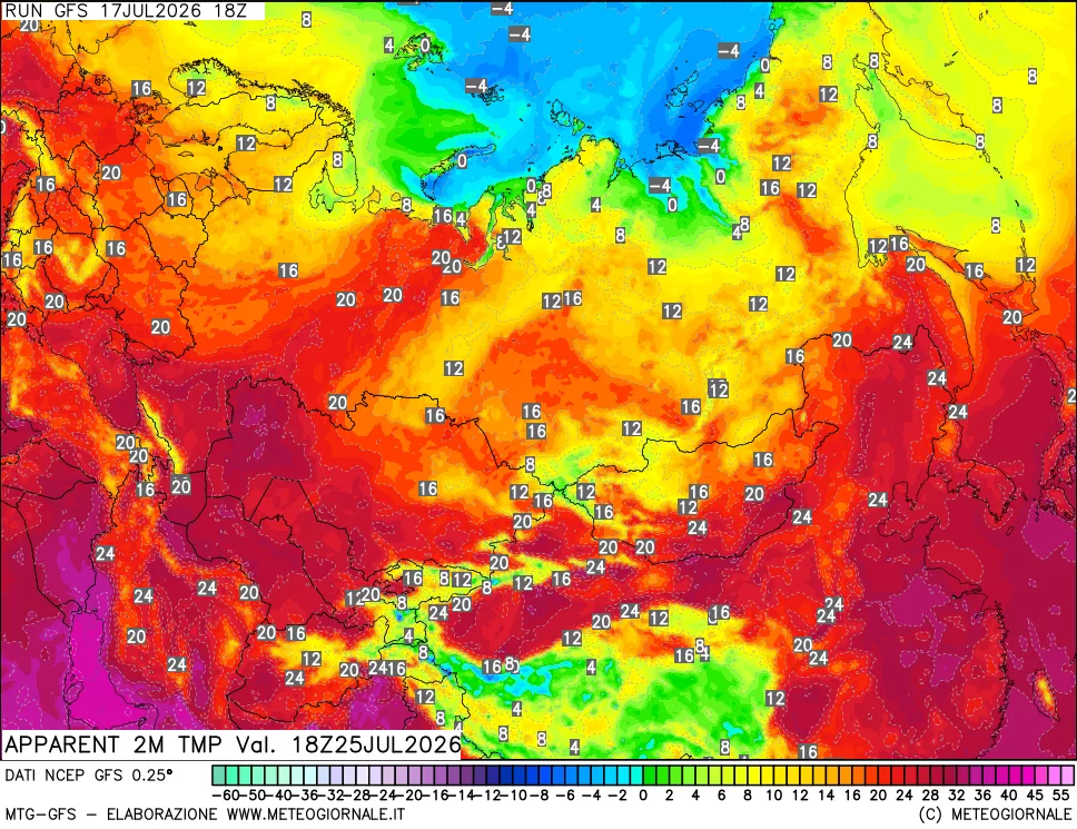 mappa Temp percepita