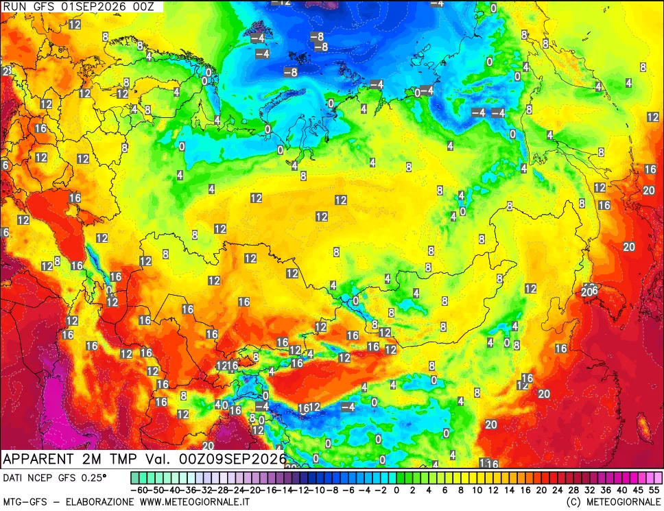 mappa Temp percepita