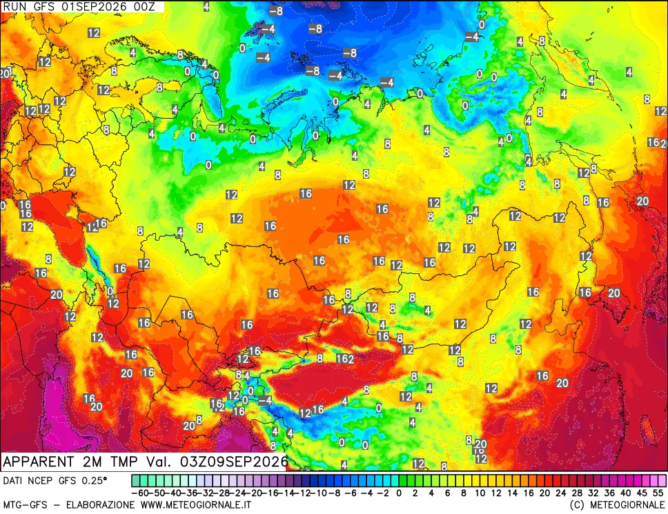 mappa Temp percepita