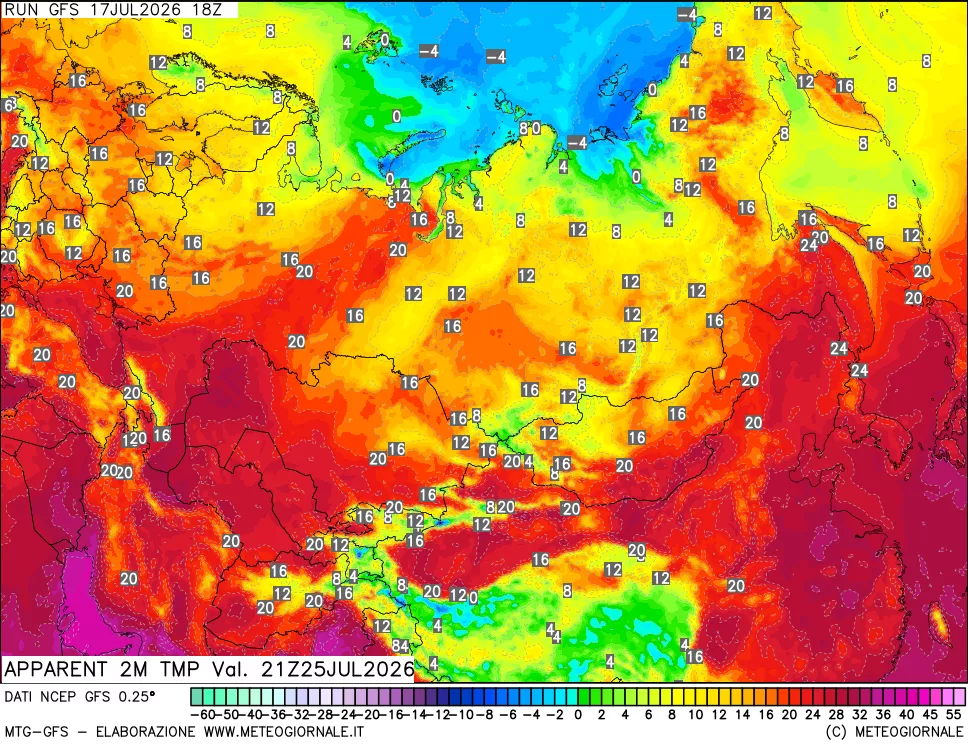 mappa Temp percepita