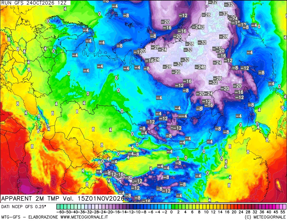 mappa Temp percepita