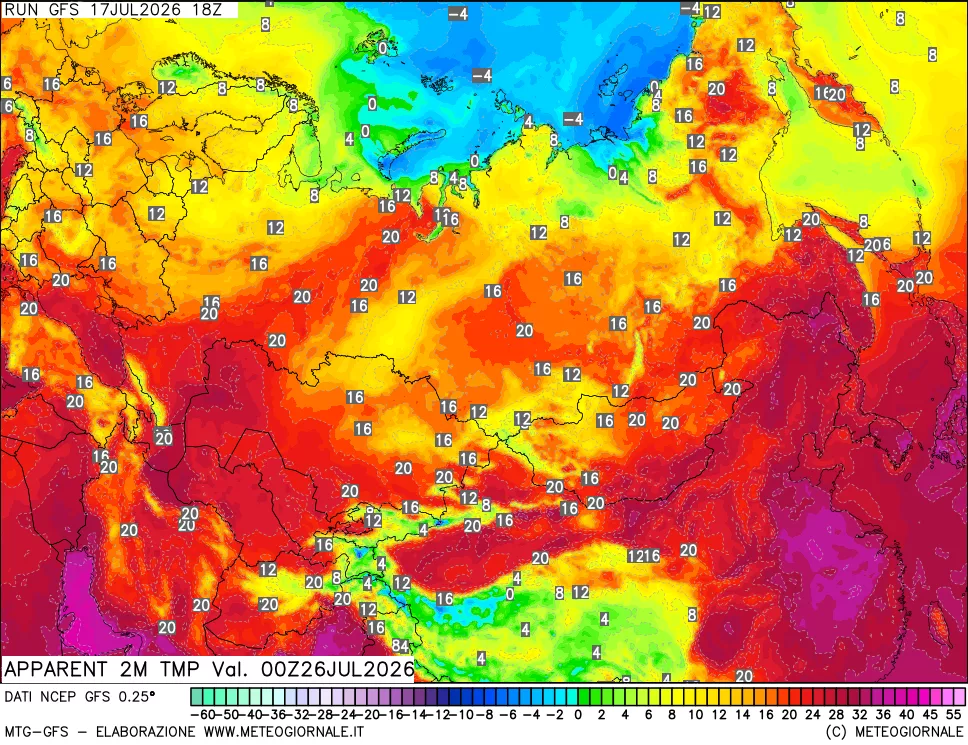 mappa Temp percepita