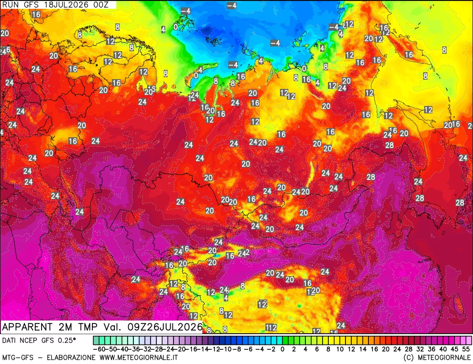 mappa Temp percepita