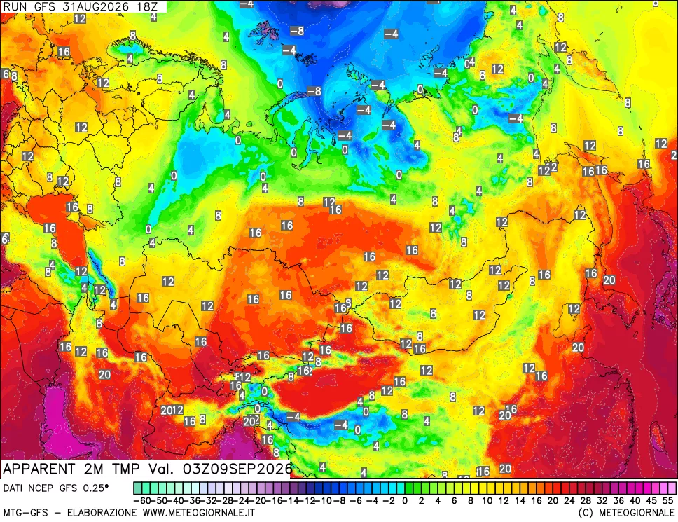 mappa Temp percepita