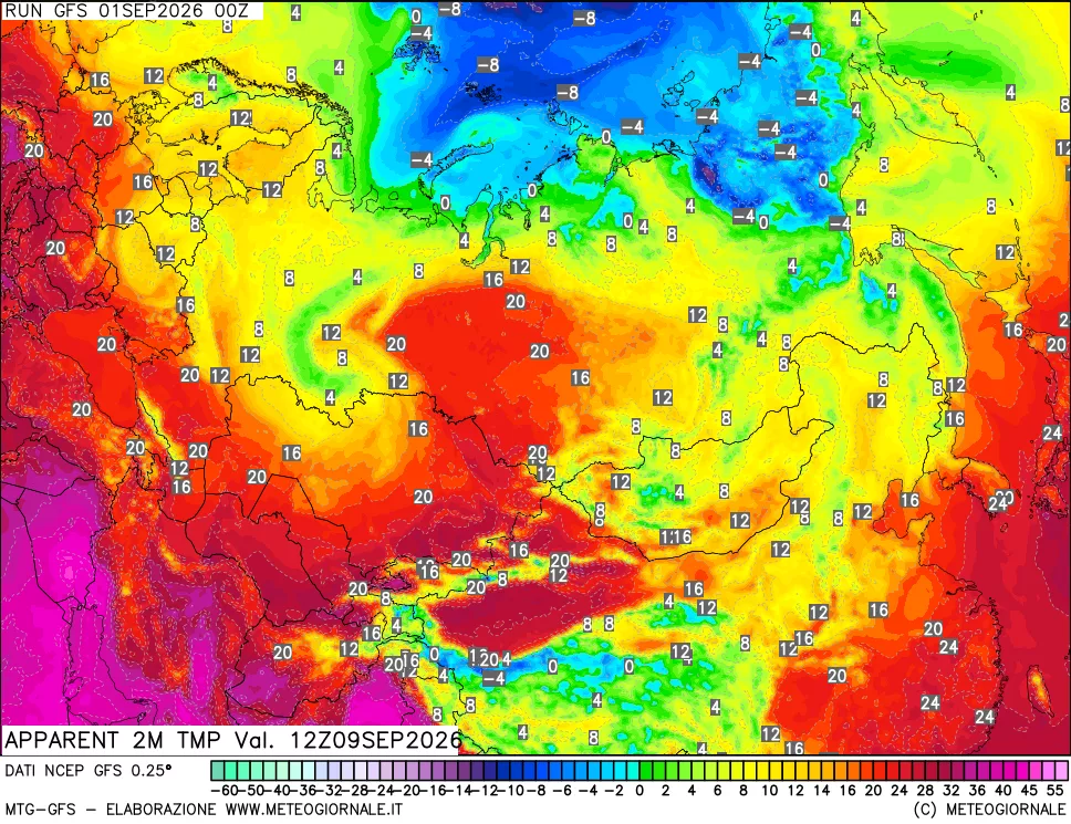 mappa Temp percepita