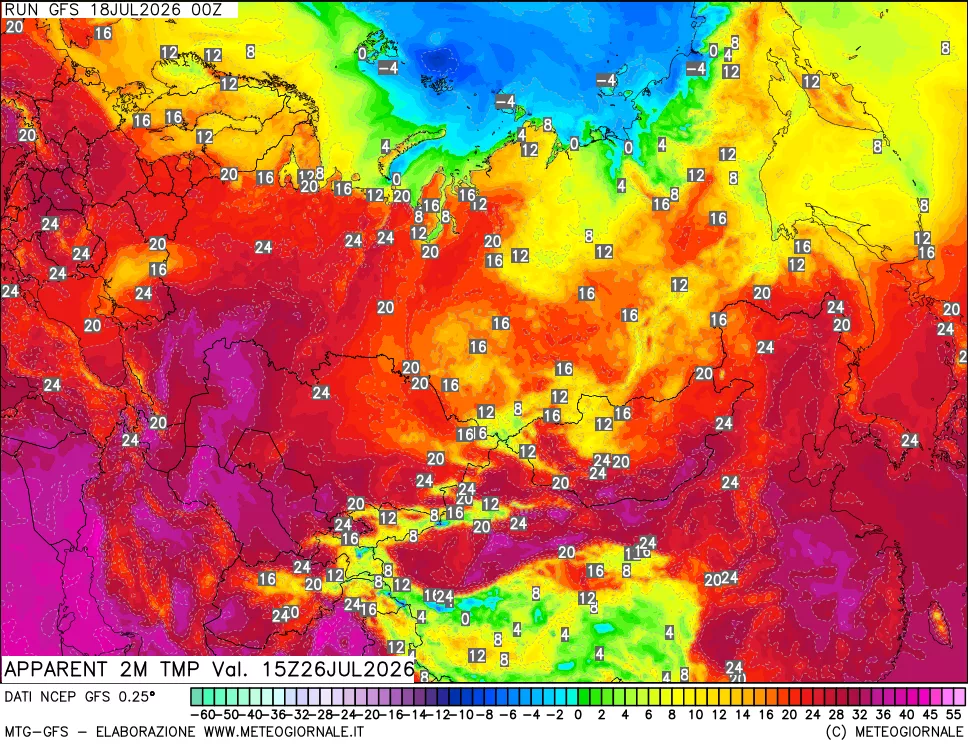 mappa Temp percepita