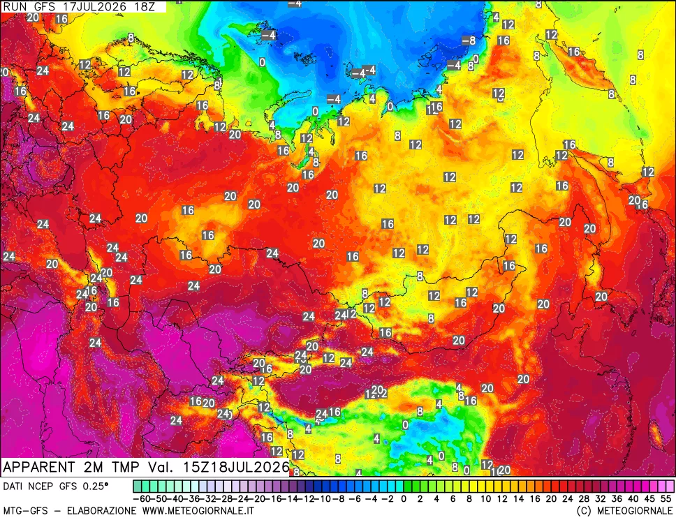 mappa Temp percepita