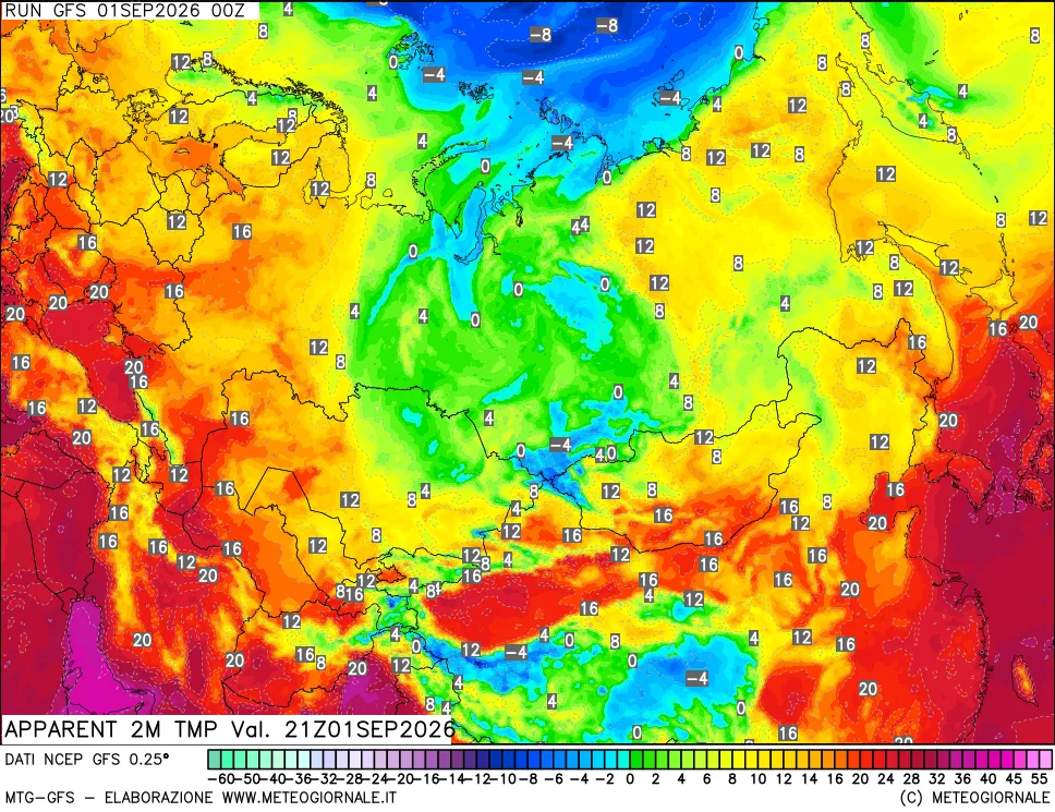 mappa Temp percepita